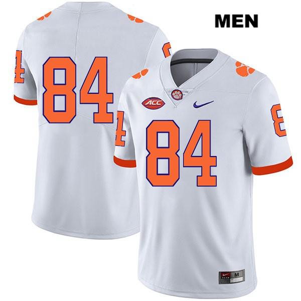 Men's Clemson Tigers #84 Davis Allen Stitched White Legend Authentic Nike No Name NCAA College Football Jersey BXX7046FB